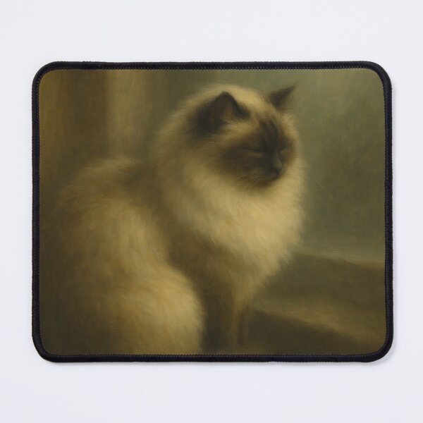 Item preview, Soft Silence – Himalayan Cat by the Misty Window designed and sold by LesChatsArt.