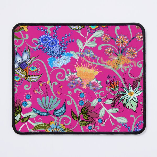 Item preview, Fairyland Flowers Boho Beauties on Pink Background designed and sold by CheriesArt.