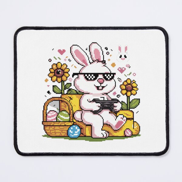 Item preview, Pixel Gamer Bunny with Easter Eggs – Cute Retro Gaming Rabbit Design designed and sold by Trend Pixel Co..