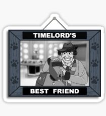 Timelord's Best Friend (Black & White) Sticker