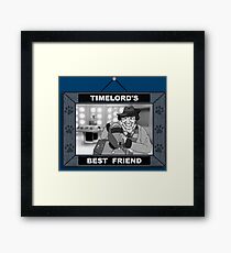 Timelord's Best Friend (Black & White) Framed Print