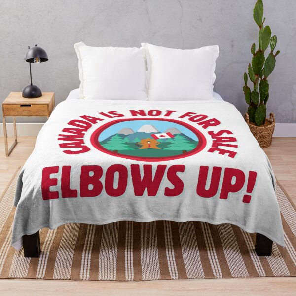 Item preview, Canada Is Not for Sale – Elbows Up! Beaver in Mountains designed and sold by KimRG.