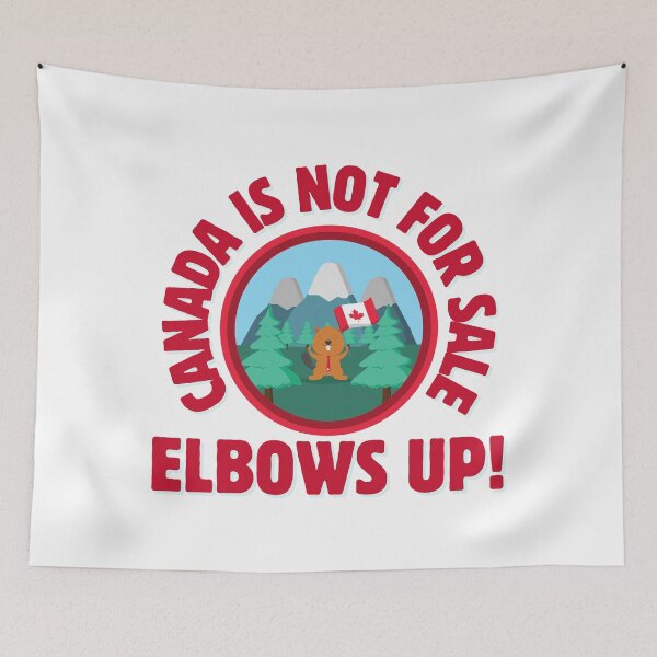 Item preview, Canada Is Not for Sale – Elbows Up! Beaver in Mountains designed and sold by KimRG.