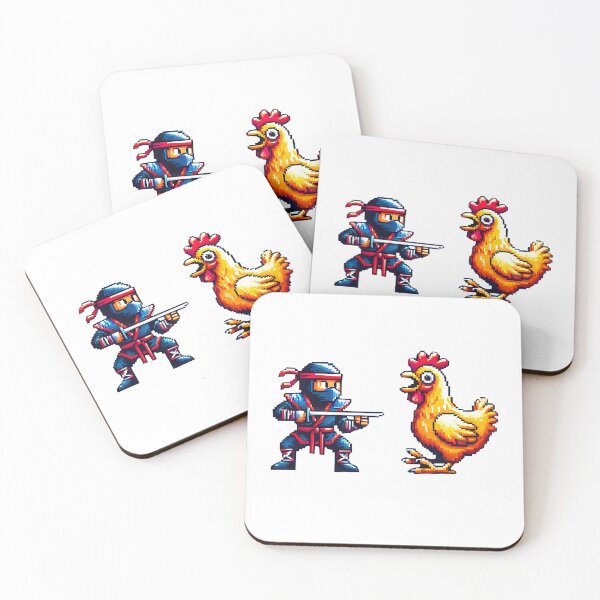 Item preview, Pixel Ninja vs. Chicken – Retro Arcade Showdown designed and sold by Linework Studio.