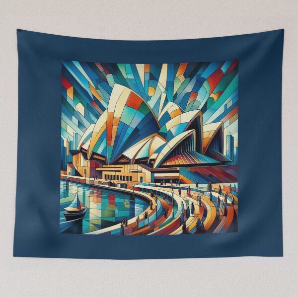 Item preview, Abstract Sydney Opera House, Cubist Style designed and sold by Gaborai.