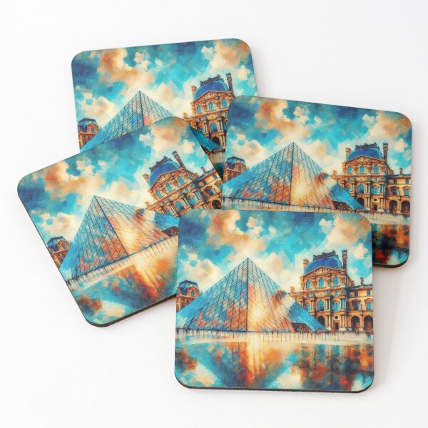 Item preview, Abstract Louvre Pyramid, Impressionist Style designed and sold by Gaborai.
