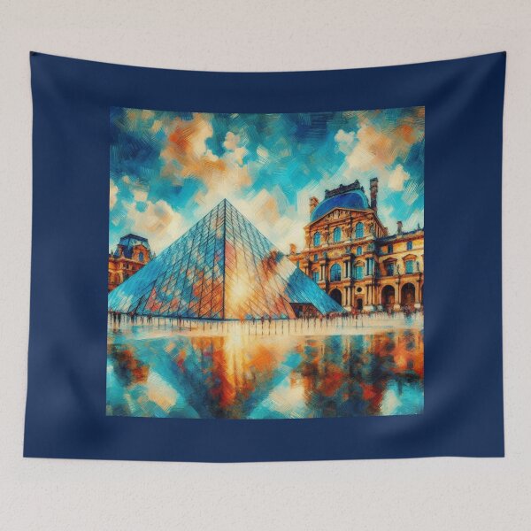 Item preview, Abstract Louvre Pyramid, Impressionist Style designed and sold by Gaborai.
