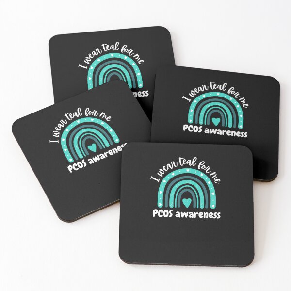 Item preview, I wear teal for me PCOS awareness cute boho rainbow designed and sold by snowry.
