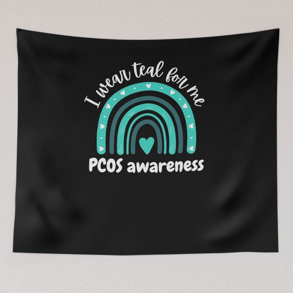 Item preview, I wear teal for me PCOS awareness cute boho rainbow designed and sold by snowry.