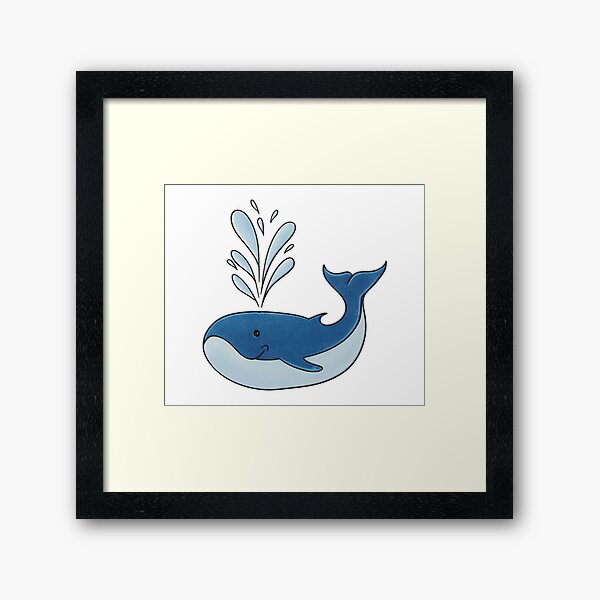 Aperçu de l'œuvre Baleine bleue créée et vendue par CreatiSabi.
