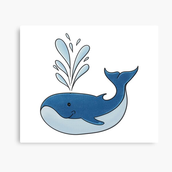 Aperçu de l'œuvre Baleine bleue créée et vendue par CreatiSabi.
