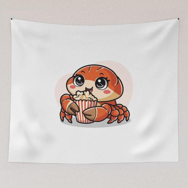 Item preview, crab eating popcorn designed and sold by Eternalski.