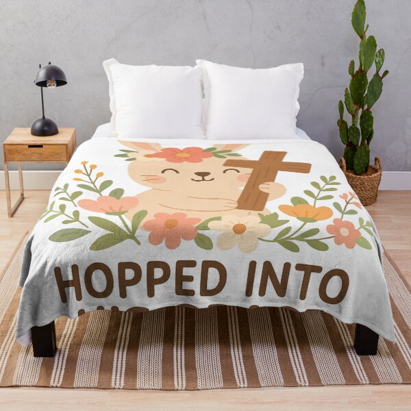 Item preview, Hopped Into His Grace - Christian Easter Tee designed and sold by Flashy Flamingo.