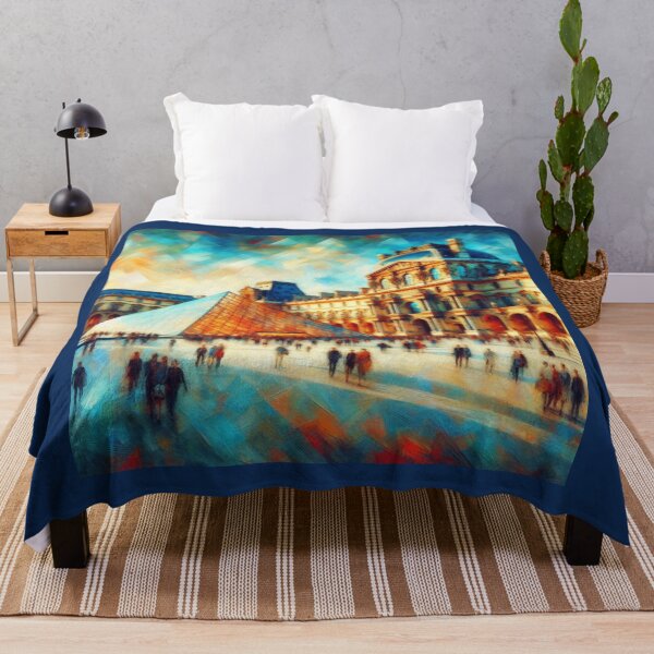 Item preview, Abstract Main Courtyard, Louvre Museum, Impressionist Style designed and sold by Gaborai.