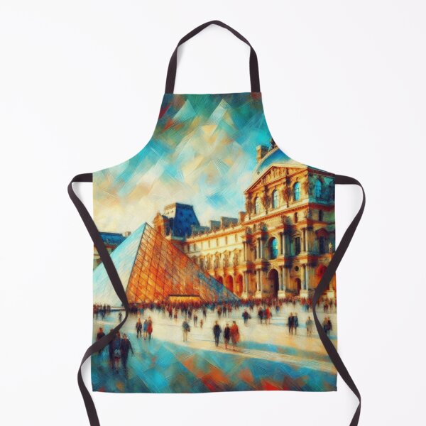 Item preview, Abstract Main Courtyard, Louvre Museum, Impressionist Style designed and sold by Gaborai.