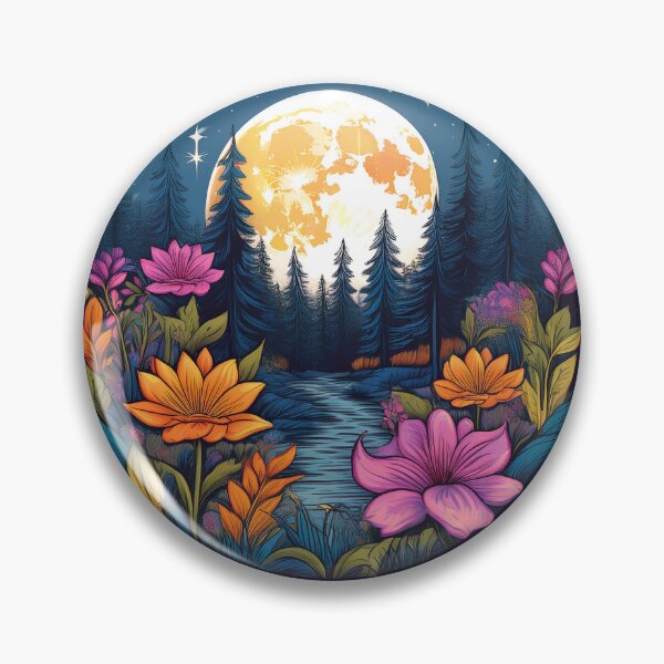 Item preview, Moon and forest sticker designed and sold by DesignPMG.