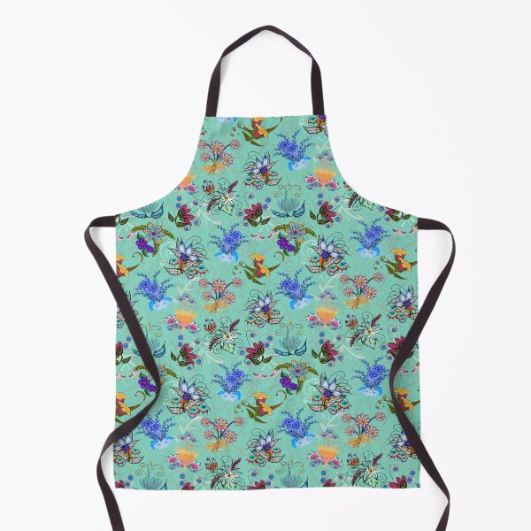 Item preview, Fairyland Flowers Boho Beauties Mint Green Background designed and sold by CheriesArt.