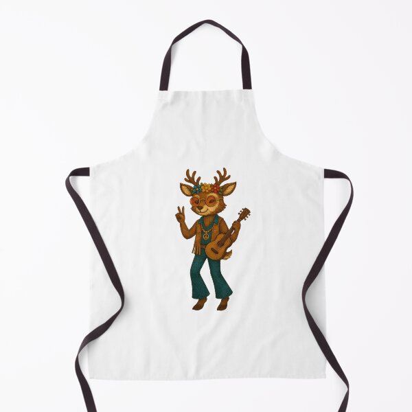 Item preview, Hippie Deer – 60s Flower Power Embroidered Style designed and sold by #Adulting Central.