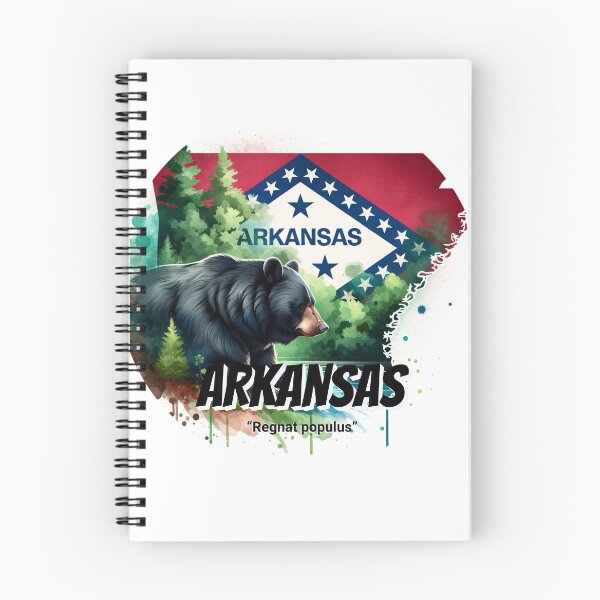 Item preview, Arkansas — Strength in Stillness | Black Bear |State Animal watercolor Art designed and sold by MTeesGA.