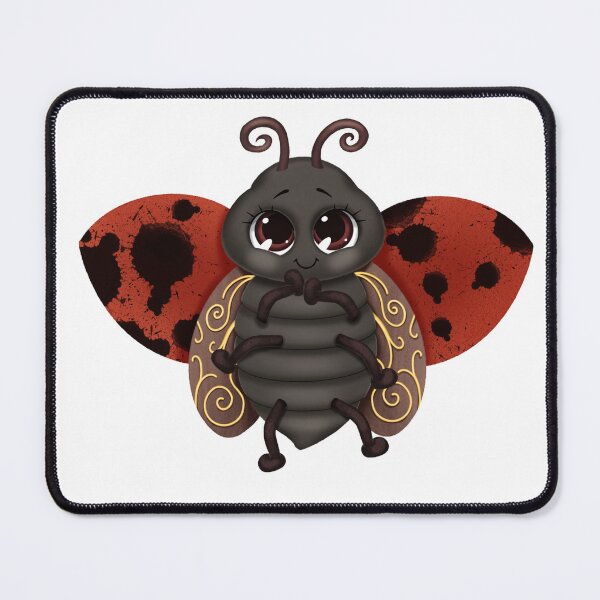 Item preview, Cute Ladybug Character – Whimsical Red and Black Insect with Big Eyes designed and sold by Colibri-art.