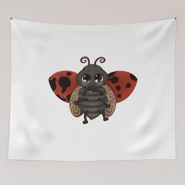 Item preview, Cute Ladybug Character – Whimsical Red and Black Insect with Big Eyes designed and sold by Colibri-art.