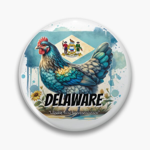 Item preview, Delaware — Bold and Graceful Blue Hen | State Animal Watercolor Art designed and sold by MTeesGA.