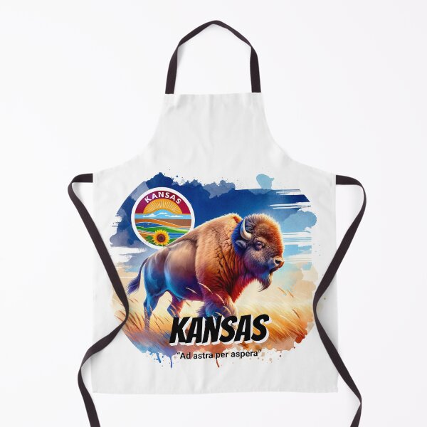 Item preview, Kansas — Strength of the Prairie Bison | State Animal Watercolor Art designed and sold by MTeesGA.