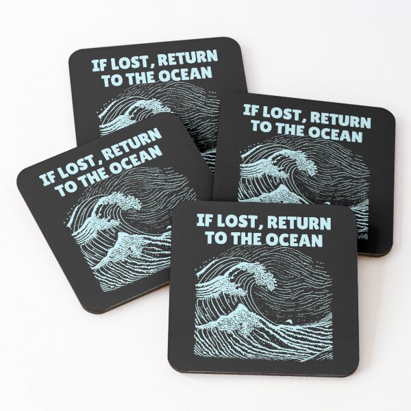 Item preview, If Lost, Return to the Ocean - Aqua designed and sold by SurfingLocales.