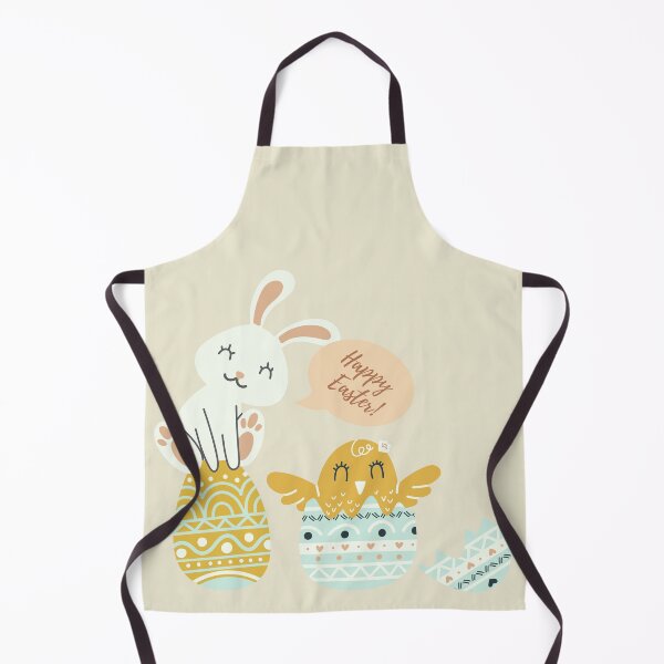 Item preview, Happy Easter: cute Easter bunny greets newborn chicken designed and sold by ElixirCraft.