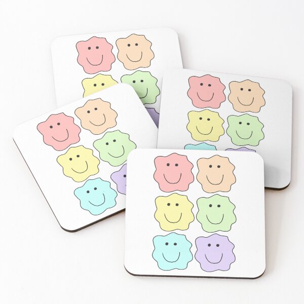 Item preview, rainbow squiggle smile grid designed and sold by chickflickcomfort.
