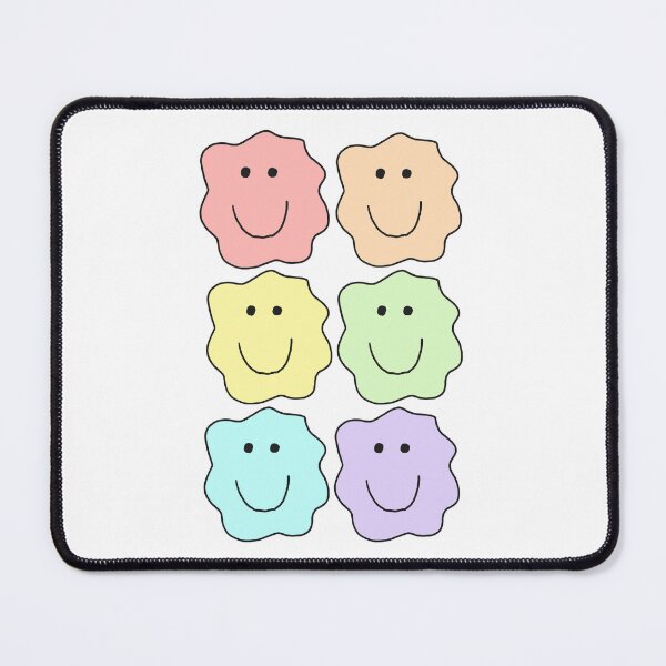 Item preview, rainbow squiggle smile grid designed and sold by chickflickcomfort.