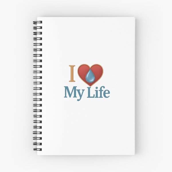 Item preview, I Love My Life – Heart and Water Drop Symbol of Gratitude designed and sold by SoulPrints by Beata.