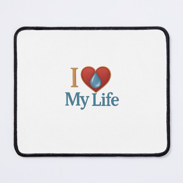 Item preview, I Love My Life – Heart and Water Drop Symbol of Gratitude designed and sold by SoulPrints by Beata.
