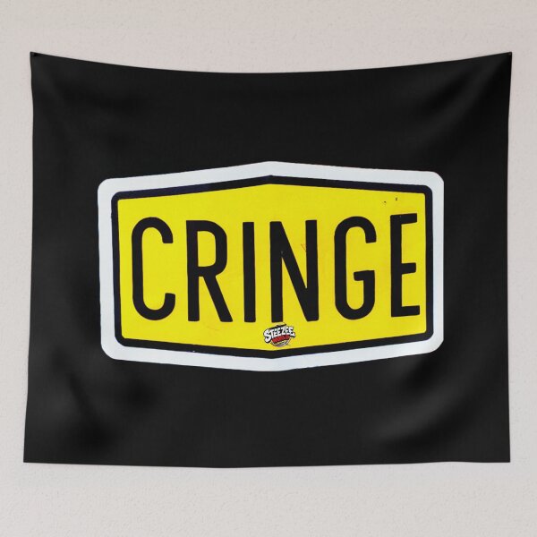 Item preview, Yellow Cringe Text Sign  designed and sold by SteezeeStore.