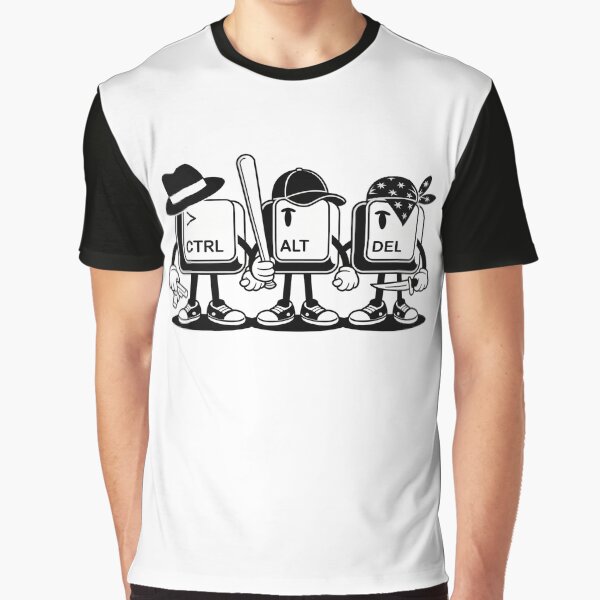 Aperçu de l'œuvre Gangster Ctrl Alt Del Keys - Conception de gang de clavier d'ordinateur drôle créée et vendue par Trend Pixel Co..