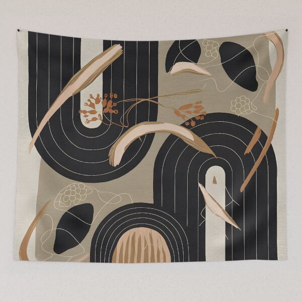 Item preview, Shapes and natural colors in Japandi style designed and sold by 3ling_Design.