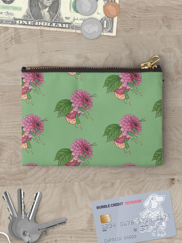 Thumbnail 3 of 4, Zipper Pouch, Zinniabee - Bumblebee and Zinnia Animal-Flower designed and sold by daisy-artistry.