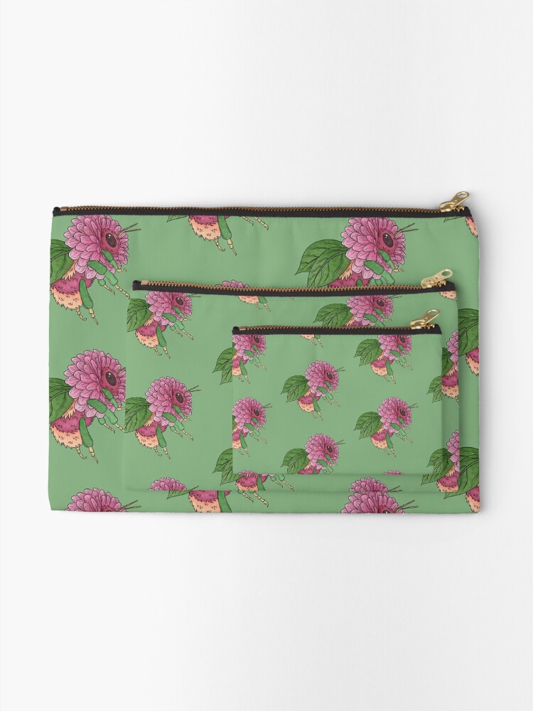 Thumbnail 2 of 4, Zipper Pouch, Zinniabee - Bumblebee and Zinnia Animal-Flower designed and sold by daisy-artistry.