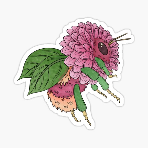 Item preview, Zinniabee - Bumblebee and Zinnia Animal-Flower designed and sold by Marguerite Artistry.
