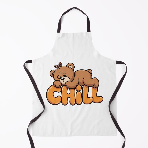 Item preview, Cute Sleeping Teddy Bear on "Chill" Text – Relaxed Vibes Cartoon Design designed and sold by Trend Pixel Co..