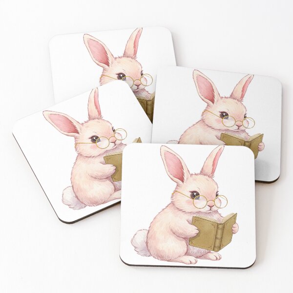 Item preview, Bunny with Vintage Glasses designed and sold by NoraGraceCo.