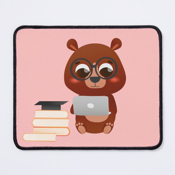 Item preview, Adorable bear holding laptop designed and sold by Lozovytska.
