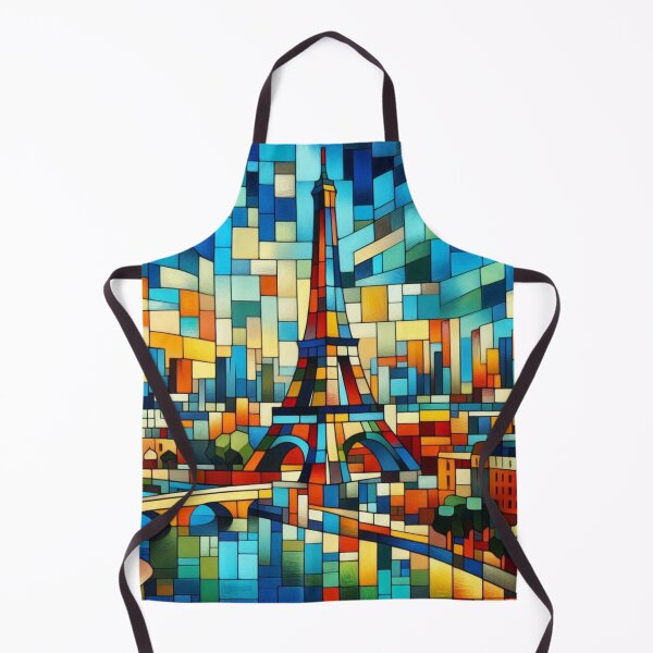 Item preview, Abstract Eiffel Tower, Seine River, Cubist Style designed and sold by Gaborai.