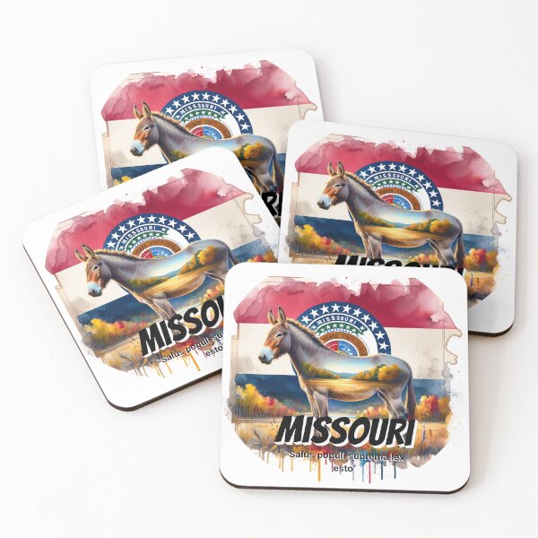 Item preview, Missouri — Strength and Steadiness of the Mule | State Animal Watercolor Art designed and sold by MTeesGA.