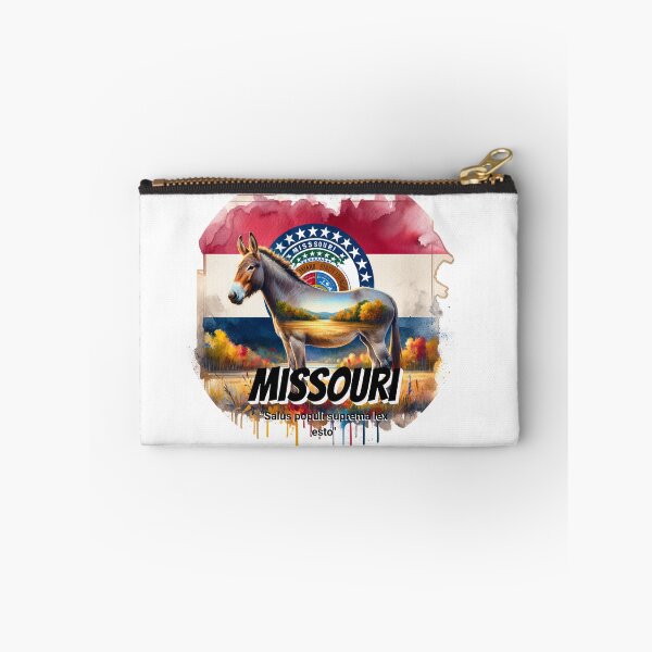 Item preview, Missouri — Strength and Steadiness of the Mule | State Animal Watercolor Art designed and sold by MTeesGA.