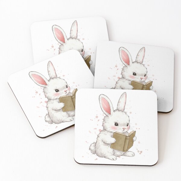 Item preview, Bunny Bookworm Two designed and sold by NoraGraceCo.