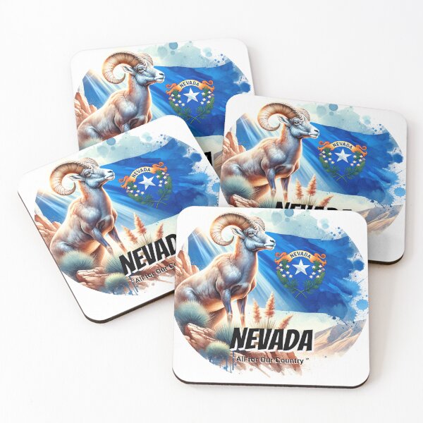 Item preview, Nevada — Power of the Desert Bighorn | State Animal Watercolor Art designed and sold by MTeesGA.