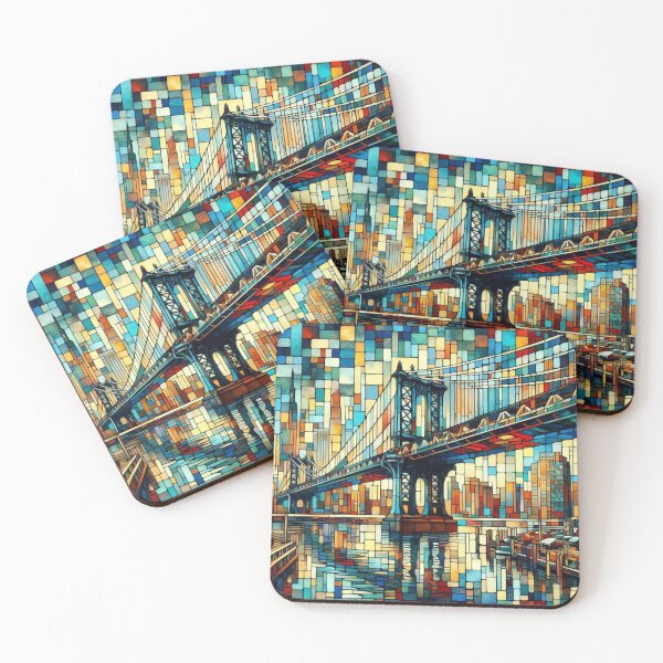Item preview, Abstract Manhattan Bridge, New York City, Cubist Style designed and sold by Gaborai.