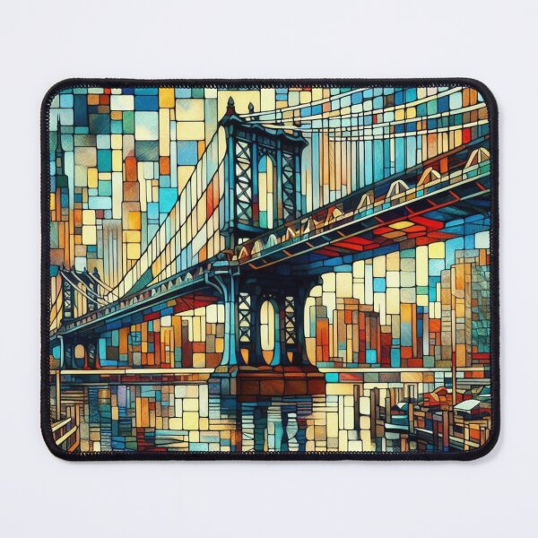 Item preview, Abstract Manhattan Bridge, New York City, Cubist Style designed and sold by Gaborai.
