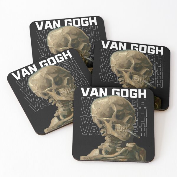 Item preview, Skull with a cigarette Vincent Van Gogh Fine Art Painting designed and sold by lesvalises.